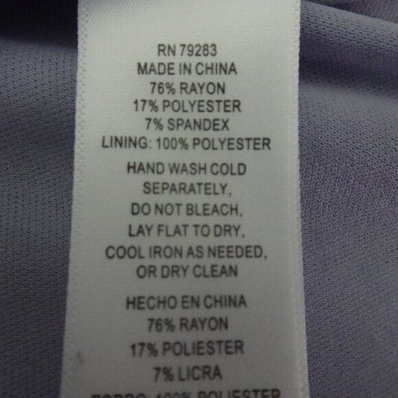 Alex Evenings Floral Trim Blouse Women's Petite Size MP Purple Wedding Guest - Picture 10 of 10